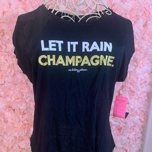Betsey Johnson Graphic Tee Champagne